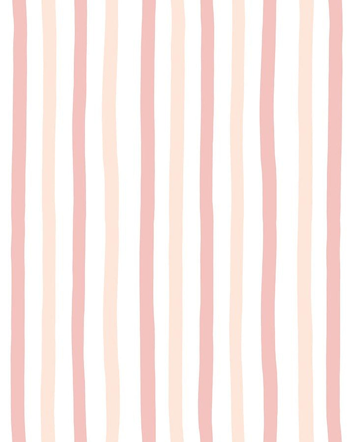 'Stripes' Wallpaper by Clare V. - Shell