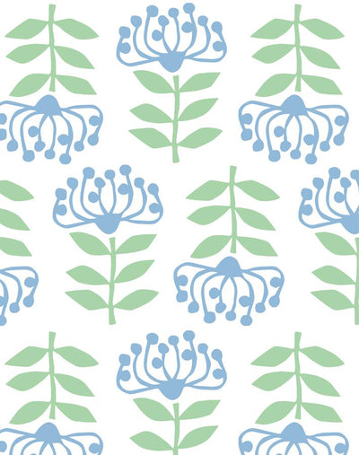 stylized papyrus cornflower