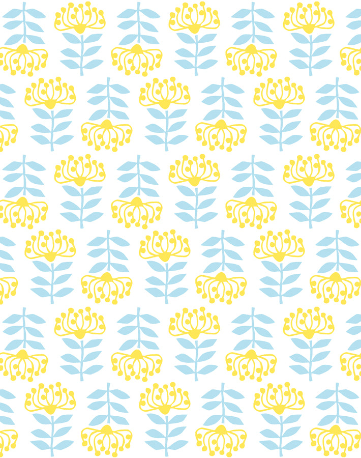 'Stylized Papyrus' Wallpaper by Tea Collection - Daffodil