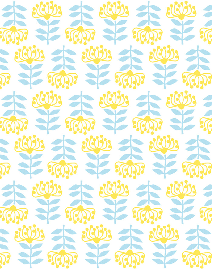 'Stylized Papyrus' Wallpaper by Tea Collection - Daffodil