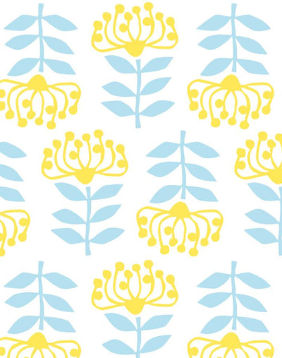 'Stylized Papyrus' Wallpaper by Tea Collection - Daffodil