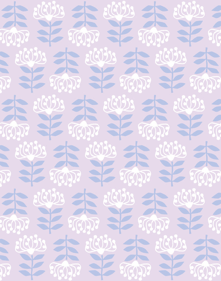 'Stylized Papyrus' Wallpaper by Tea Collection - Lavender