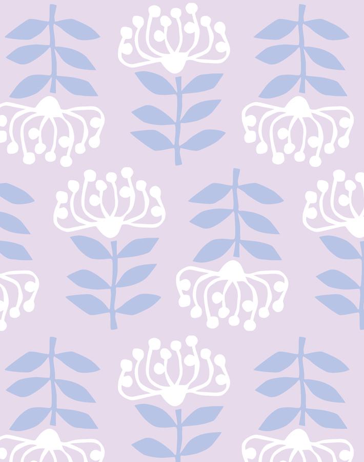 'Stylized Papyrus' Wallpaper by Tea Collection - Lavender