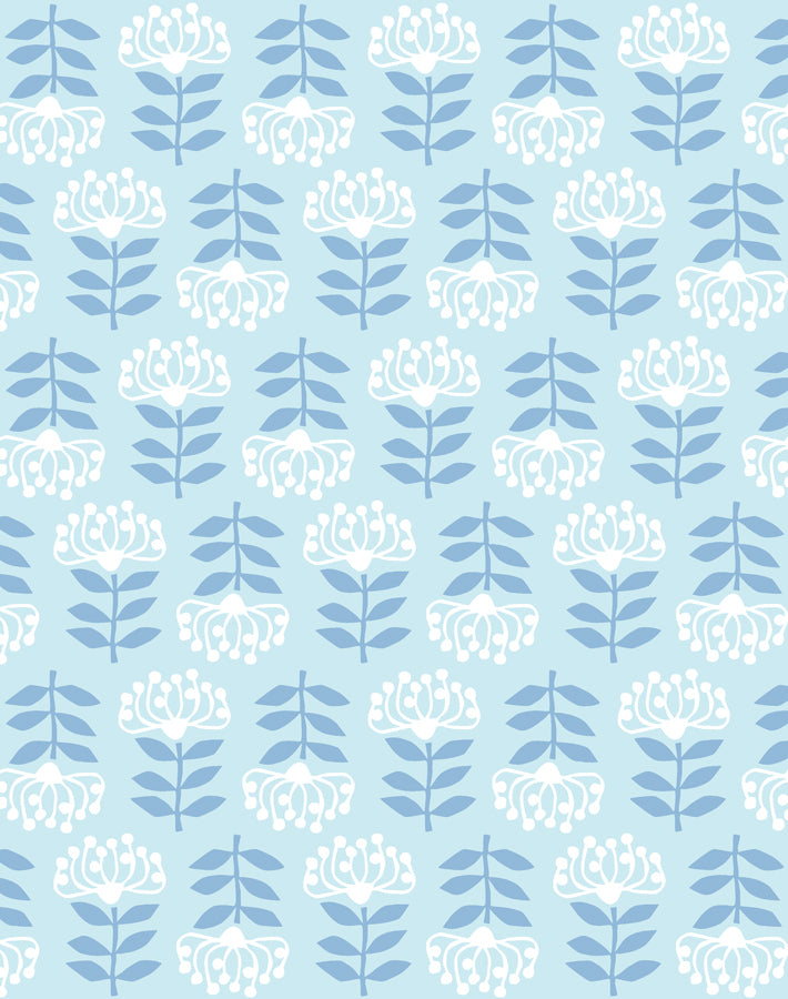 stylized papyrus pale blue