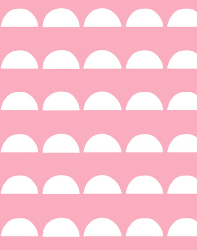 'Sun Tile' Wallpaper by Tea Collection - Bubblegum