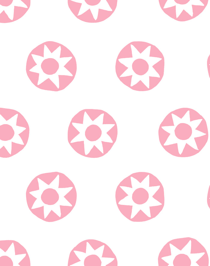 'Sun Dial' Wallpaper by Tea Collection - Bubblegum