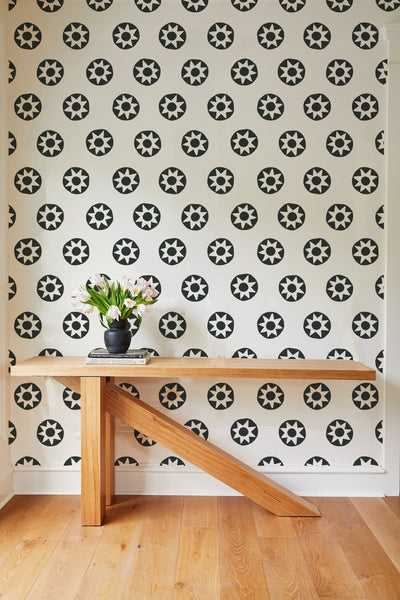 'Sun Dial' Wallpaper by Tea Collection - Charcoal