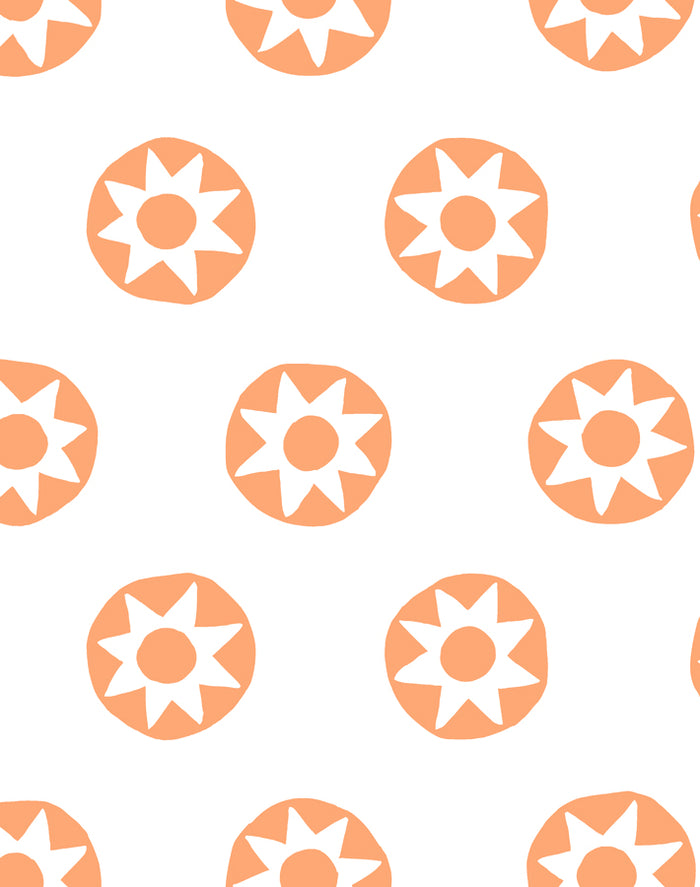 'Sun Dial' Wallpaper by Tea Collection - Creamsicle