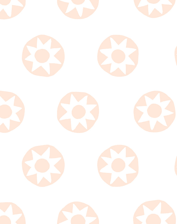 'Sun Dial' Wallpaper by Tea Collection - Peach