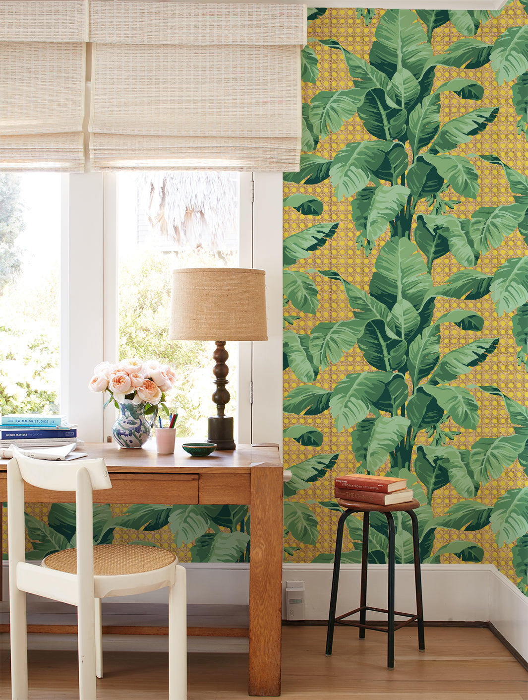 'Sunnylands Palm' Wallpaper by Nathan Turner - Daffodil