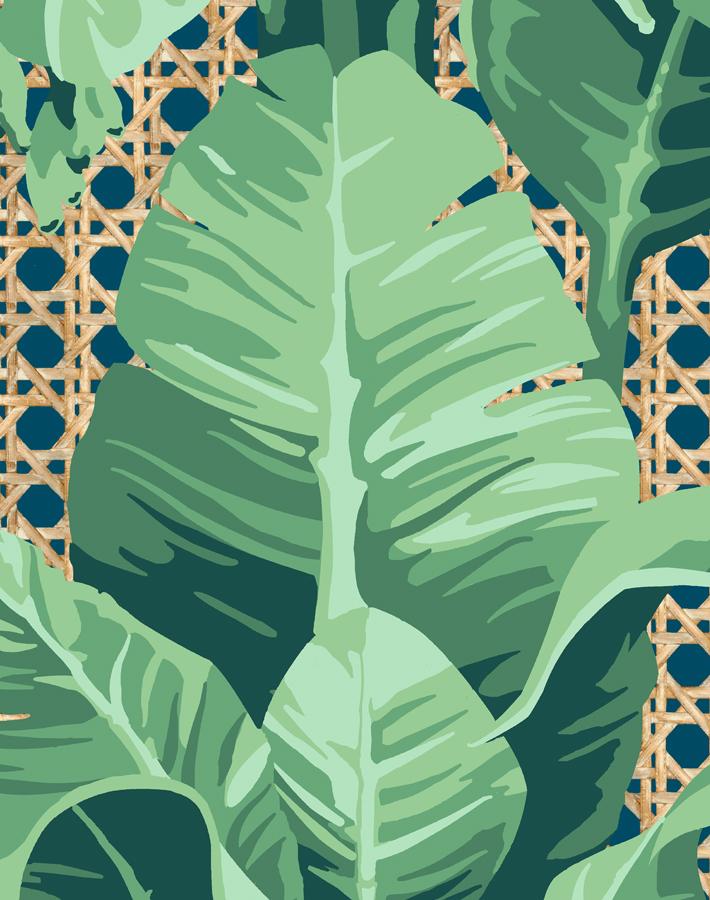 'Sunnylands Palm' Wallpaper by Nathan Turner - Indigo