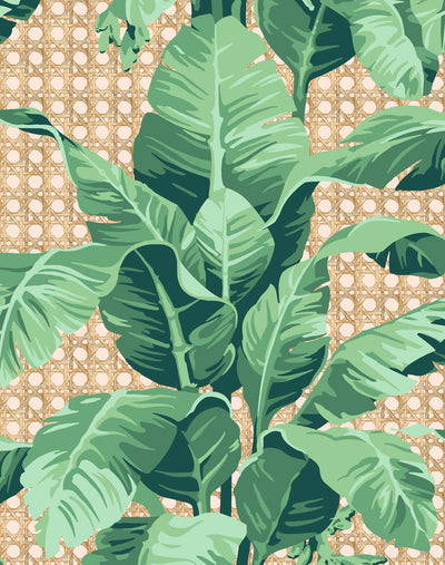 'Sunnylands Palm' Wallpaper by Nathan Turner - Peach