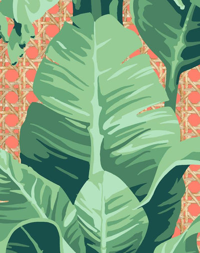 'Sunnylands Palm' Wallpaper by Nathan Turner - Persimmon