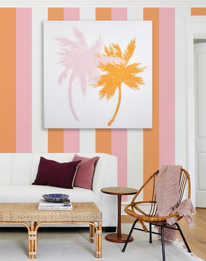 artshoppe sunset palm trees large on acrylic