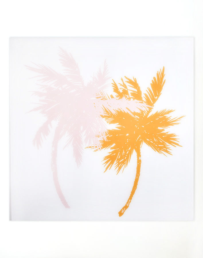 'Sunset Palm Trees Large' Acrylic Art by Artshoppe