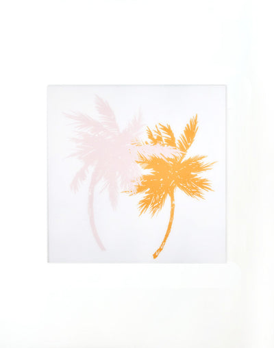 'Sunset Palm Trees Small' Acrylic Art by Artshoppe