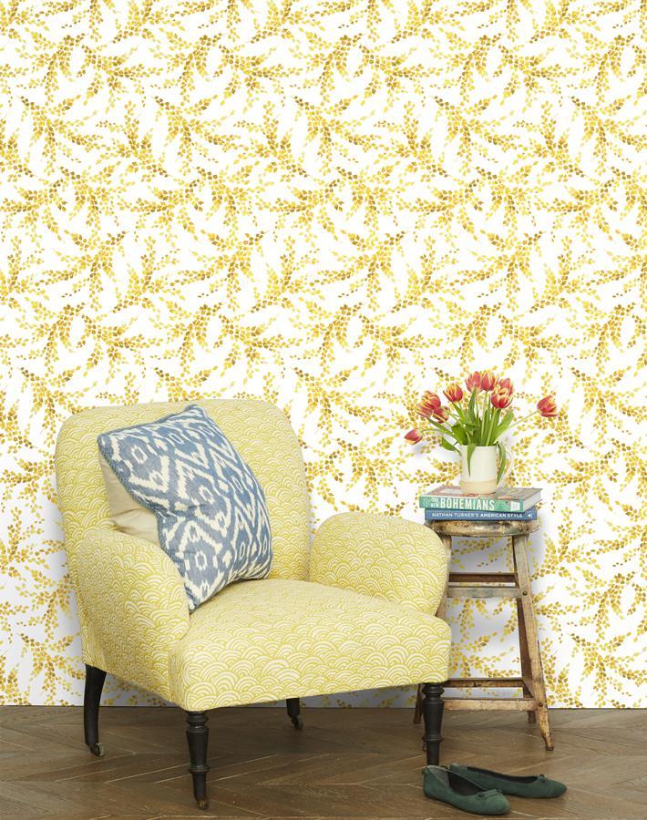 'Sweet Caroline' Wallpaper by Wallshoppe - Yellow