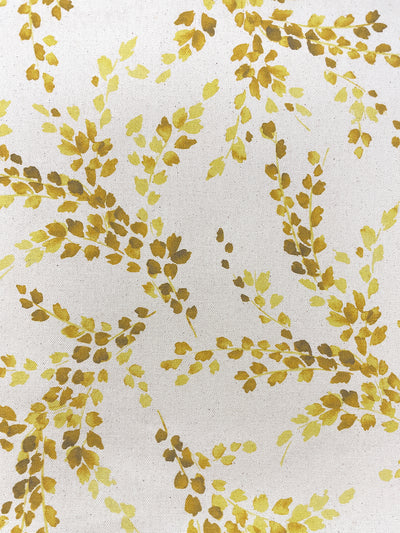 fabric by the yard sweet caroline yellow on raw canvas