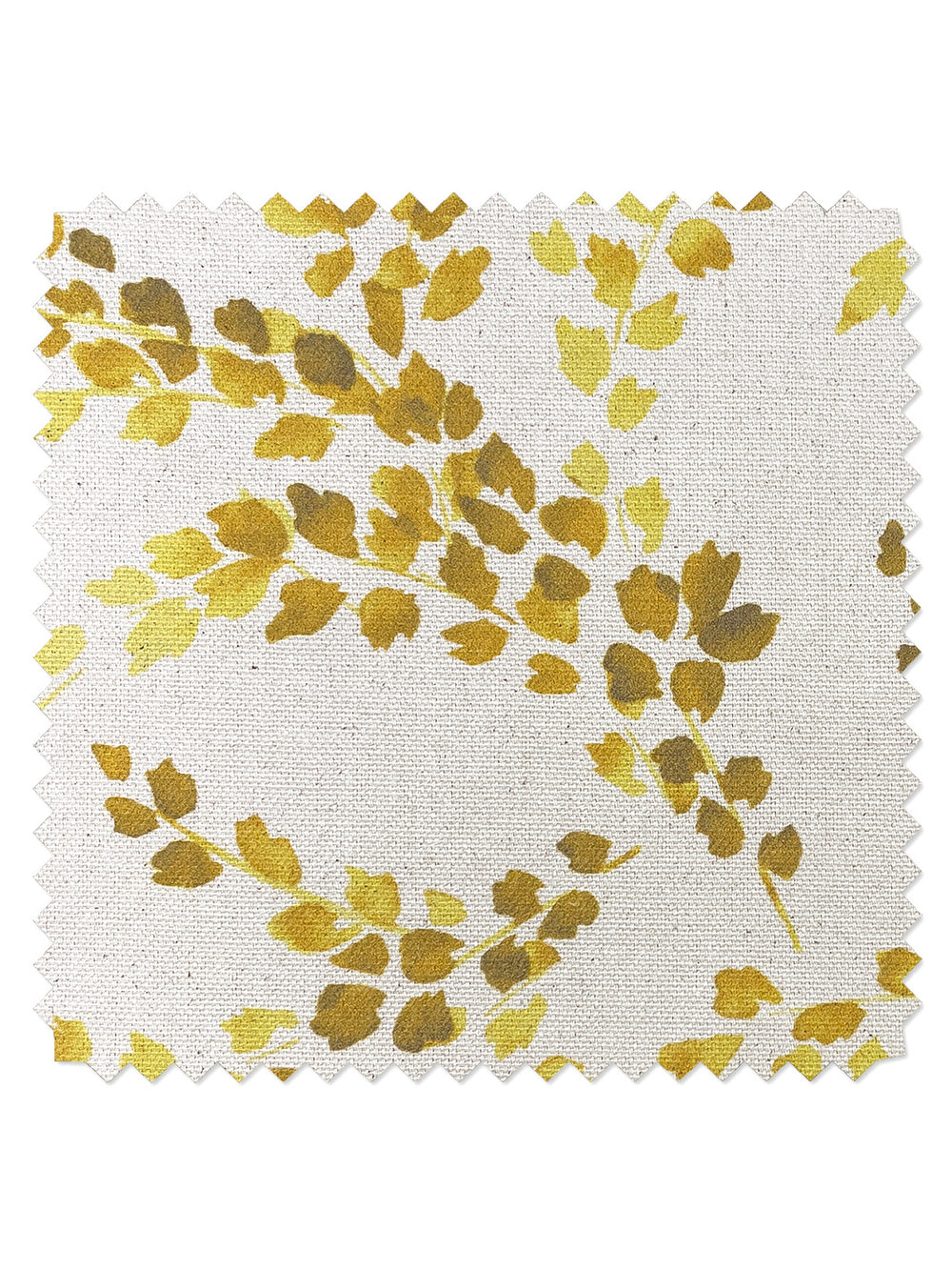 fabric by the yard sweet caroline yellow on raw canvas