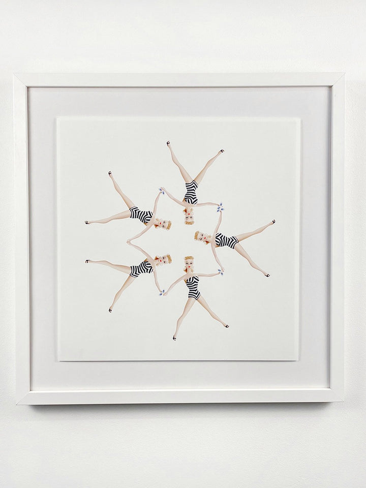 'Synchronized Vintage Barbie™ Framed Art