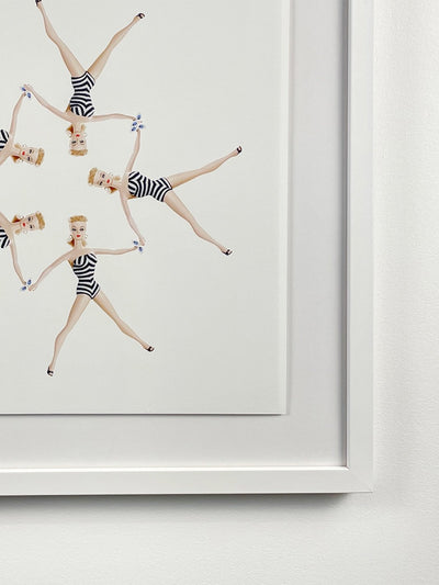 'Synchronized Vintage Barbie™ Framed Art