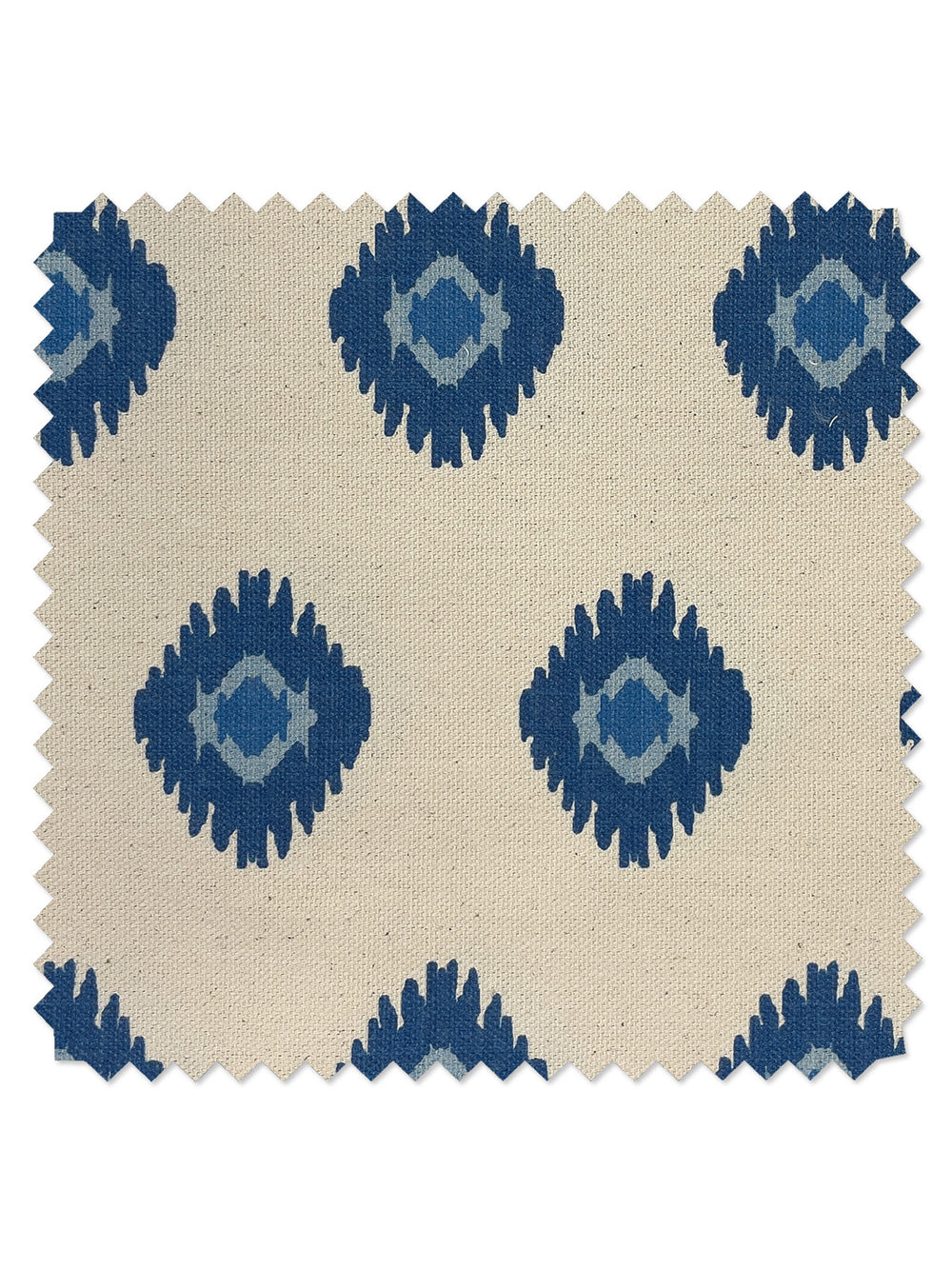 fabric by the yard tangier medallion blue on raw canvas