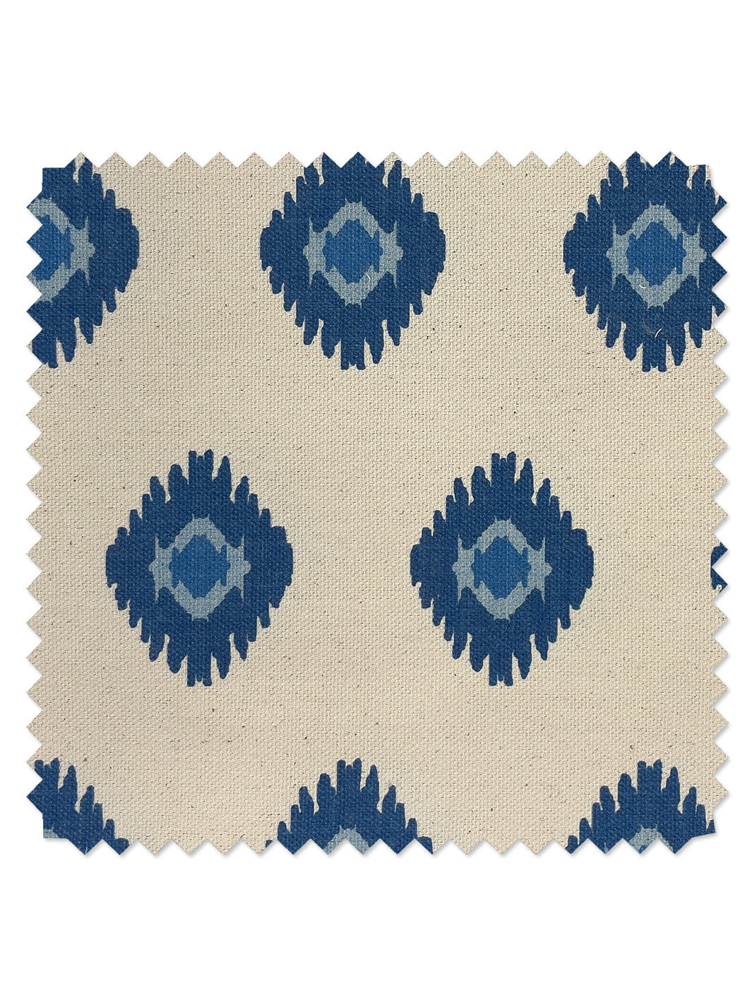 fabric by the yard tangier medallion blue on raw canvas