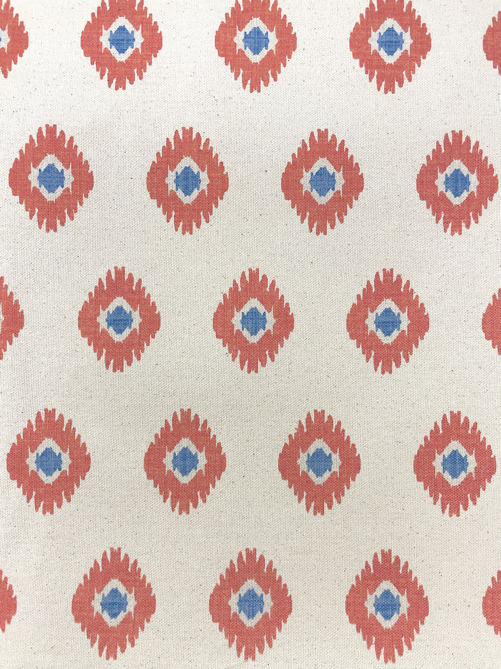 fabric by the yard tangier medallion peach on raw canvas