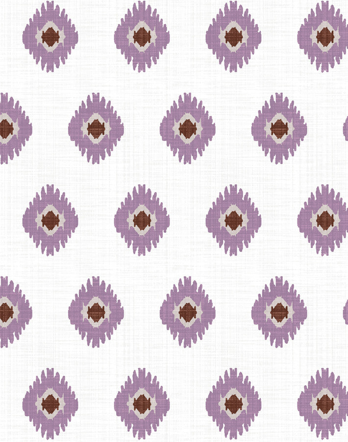 'Tangier Medallion' Wallpaper by Wallshoppe - Plum