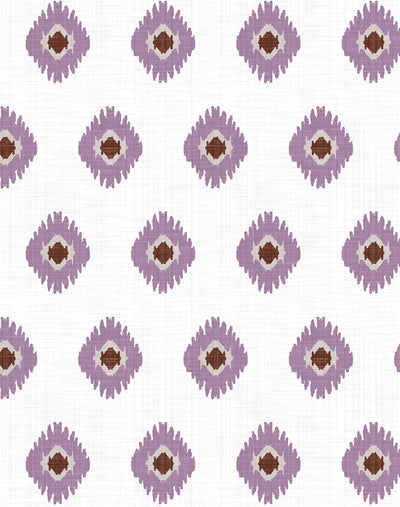 'Tangier Medallion' Wallpaper by Wallshoppe - Plum