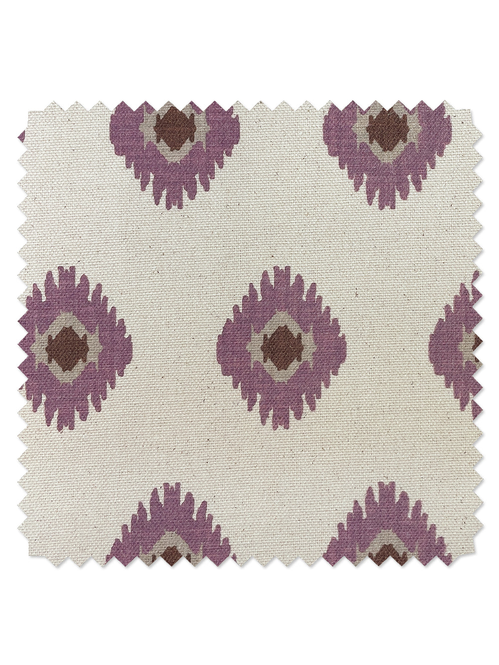 fabric by the yard tangier medallion plum on raw canvas