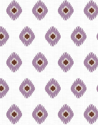 'Tangier Medallion' Wallpaper by Wallshoppe - Plum