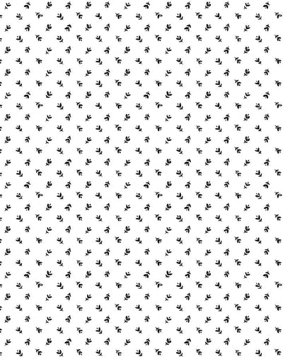 'Teensy Floral' Wallpaper by Sugar Paper - Black On White