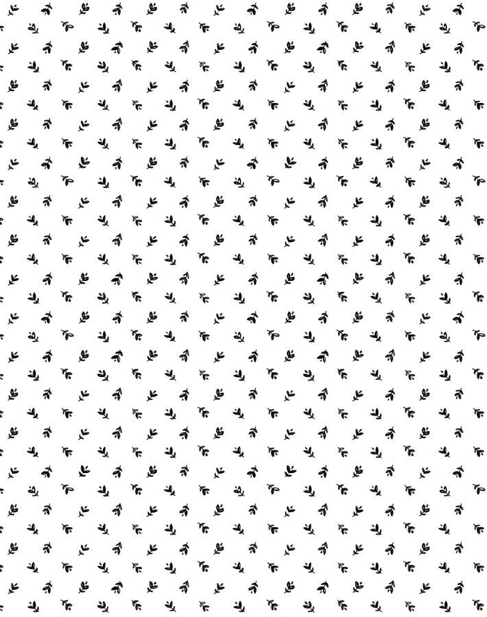 'Teensy Floral' Wallpaper by Sugar Paper - Black On White