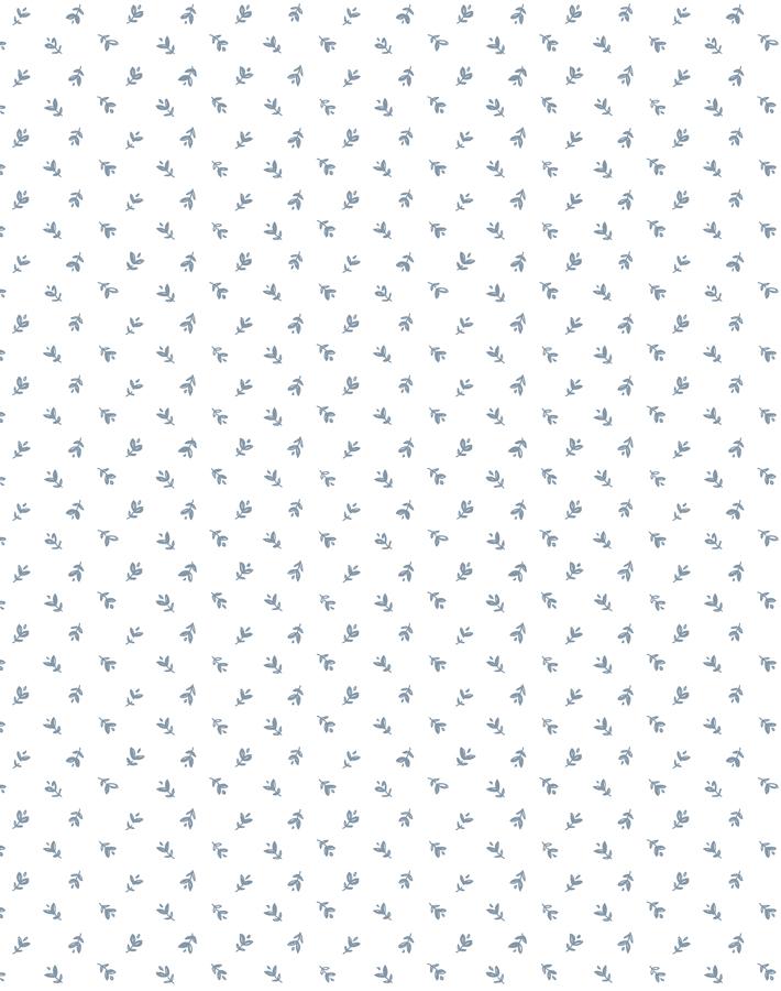 'Teensy Floral' Wallpaper by Sugar Paper - French Blue On White