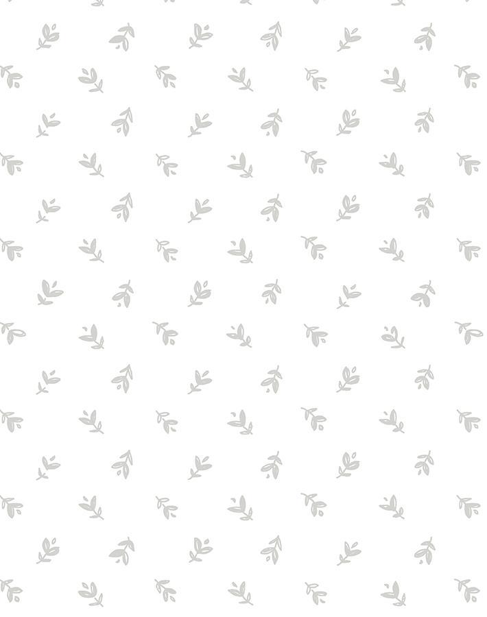 'Teensy Floral' Wallpaper by Sugar Paper - Grey On White