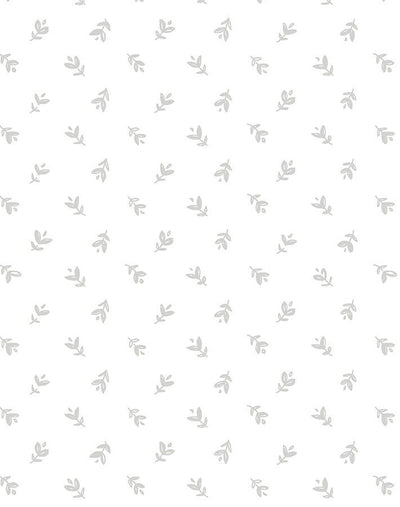 'Teensy Floral' Wallpaper by Sugar Paper - Grey On White