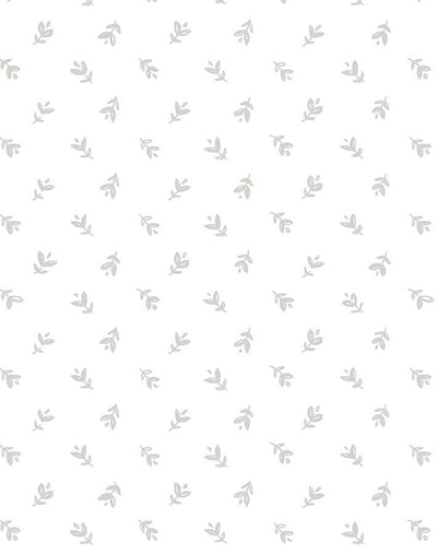 'Teensy Floral' Wallpaper by Sugar Paper - Grey On White
