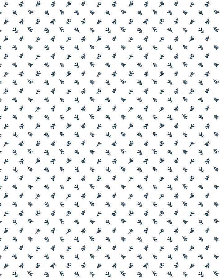 teensy floral navy on white