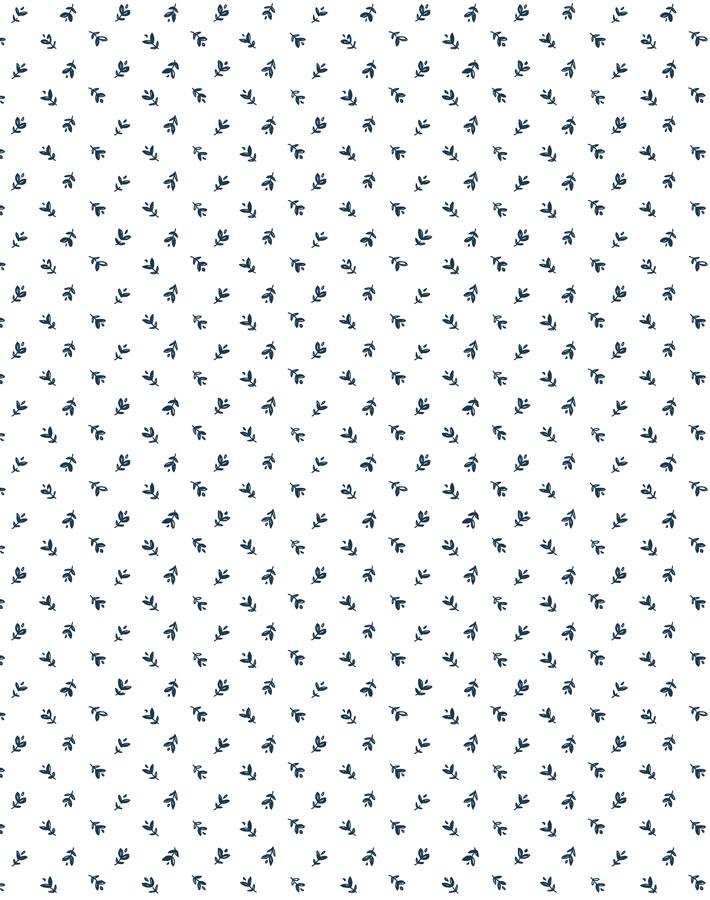'Teensy Floral' Wallpaper by Sugar Paper - Navy On White