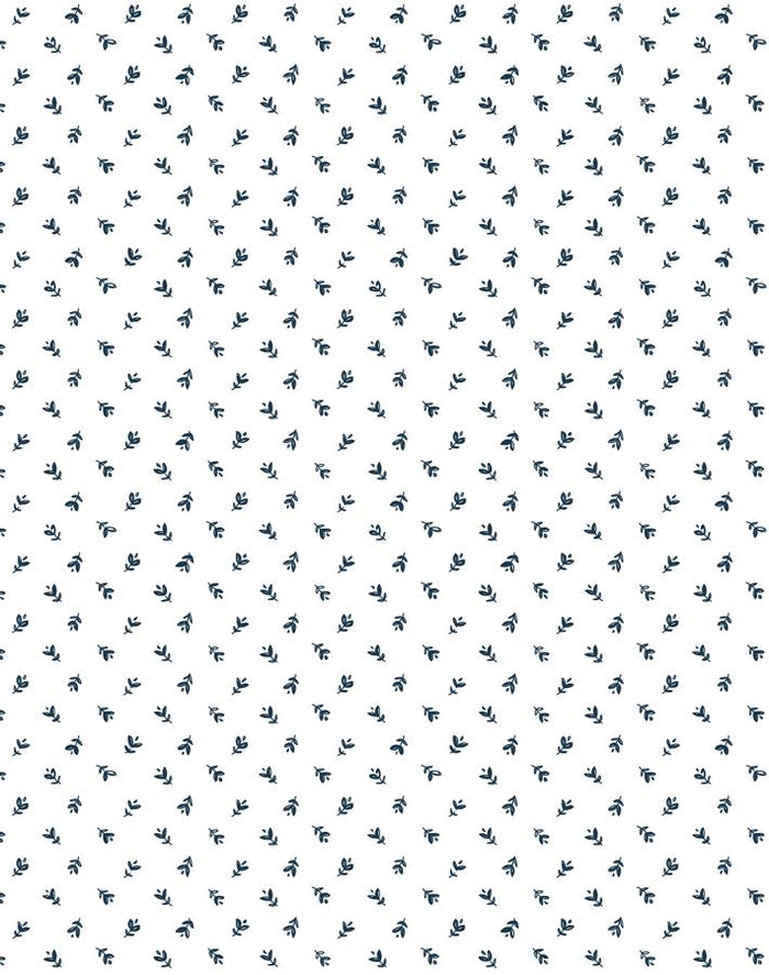 'Teensy Floral' Wallpaper by Sugar Paper - Navy On White