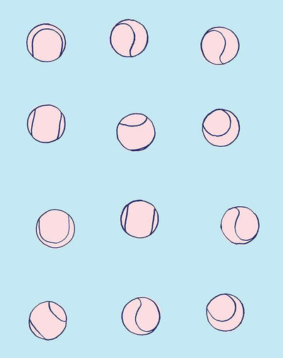 'Tennis Balls' Wallpaper by Clare V. - Sky