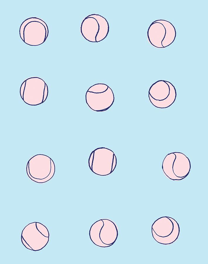 'Tennis Balls' Wallpaper by Clare V. - Sky