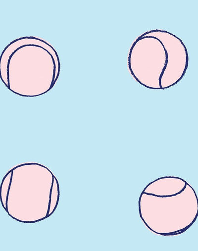 'Tennis Balls' Wallpaper by Clare V. - Sky