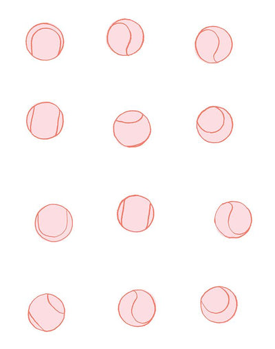 'Tennis Balls' Wallpaper by Clare V. - Watermelon