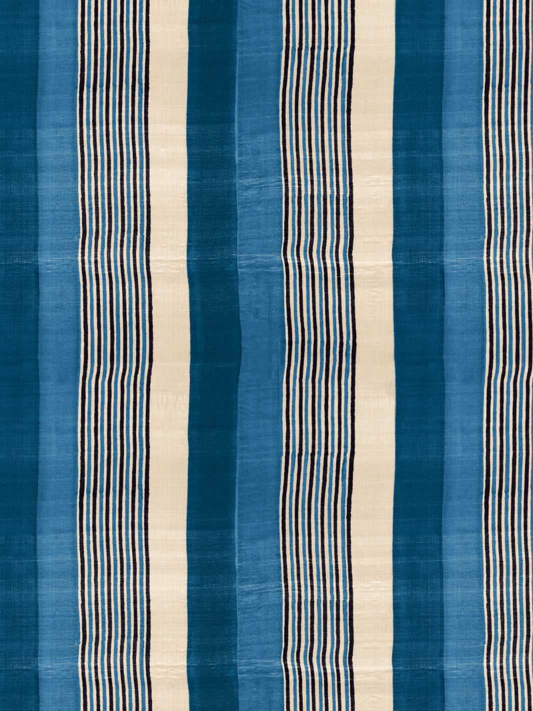 'Tent Stripe Large' Wallpaper by Chris Benz - Blue