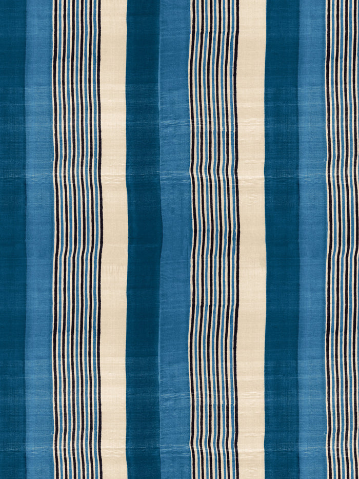 'Tent Stripe Large' Wallpaper by Chris Benz - Blue