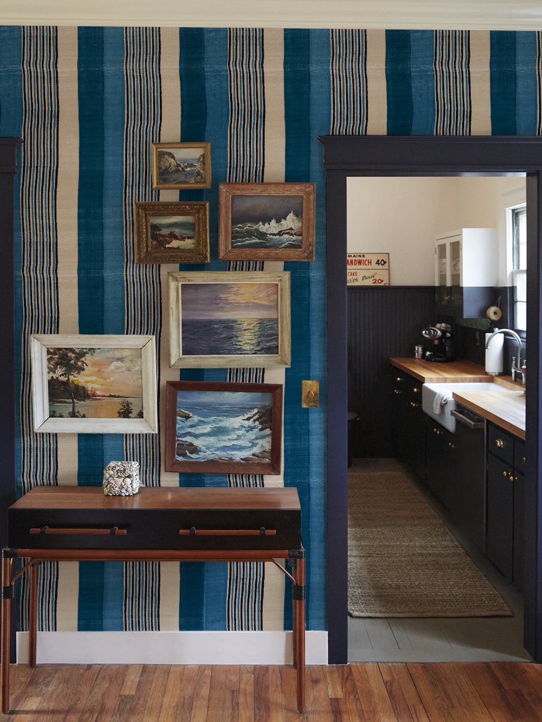 tent stripe large wallpaper chris benz blue