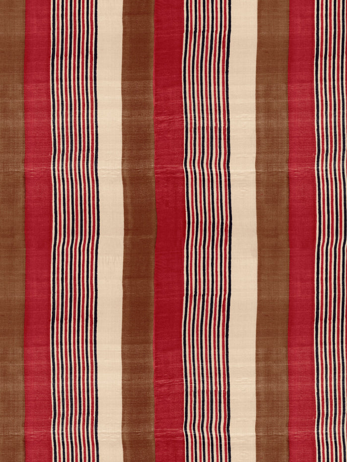 'Tent Stripe Large' Wallpaper by Chris Benz - Brown Red