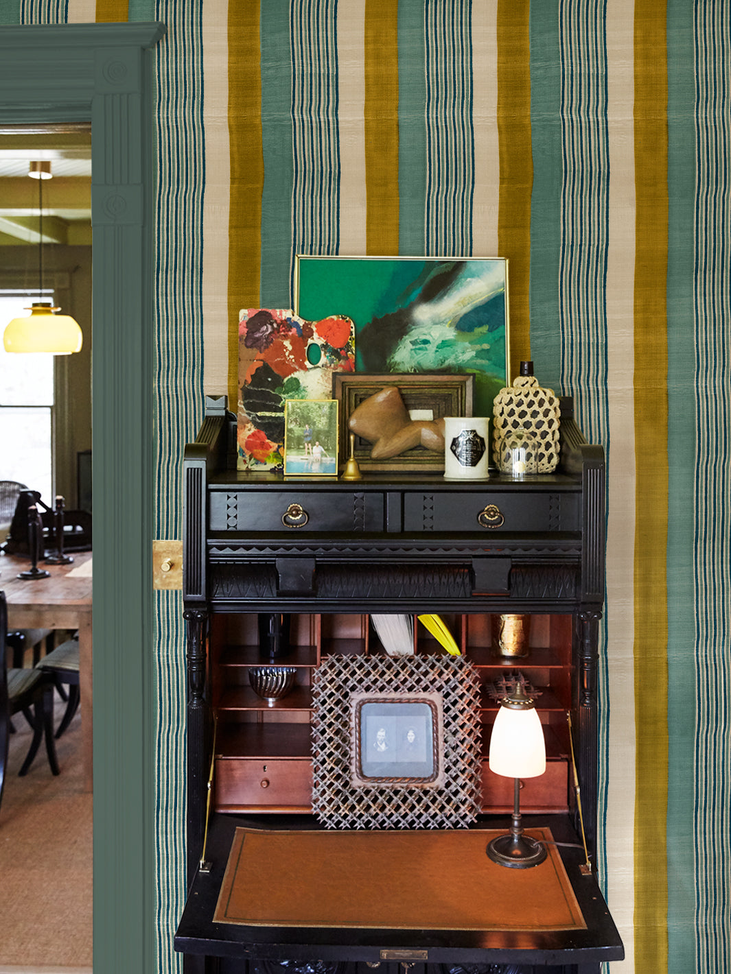 'Tent Stripe Large' Wallpaper by Chris Benz